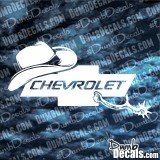 Chevy cowboy hat and spur decal