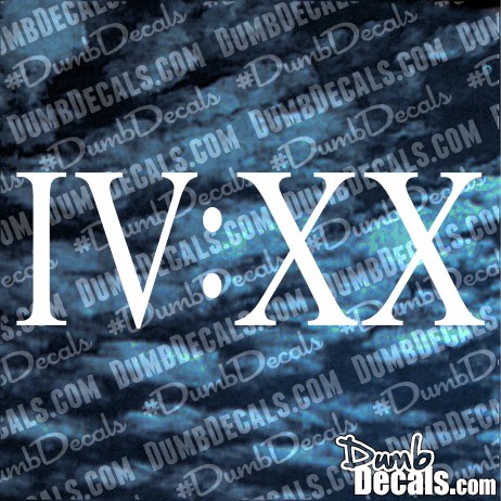 IV XX 4:20 weed decal