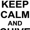 Keep Calm And Chive On Decal (SMALL CROWN)