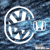 VW Eating Honda PacMan Decal