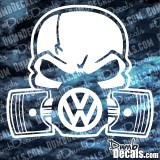 Skull with pistons VW Decal volkswagen
