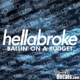 hellabroke ballin on a budget decal