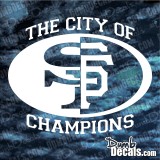 San Francisco Giants 49ers City of Champions Decal