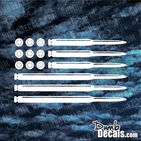 American Flag Bullets Decal