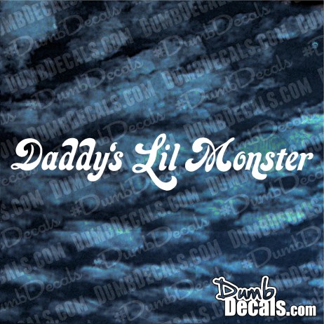 Daddy's Lil Monster windshield decal