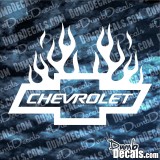 Chevy Bowtie with Flames Decal