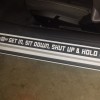 CHEVY DOORSILL KICKPLATE GET IN, SIT DOWN, SHUT UP & HOLD ON Decal