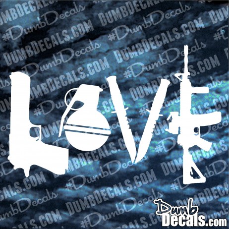 Love Guns Decal