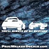 Paul Walker SUPRA CHARGER Decal BROTHER