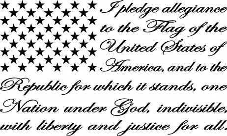 The Pledge American Flag Decal - DumbDecals.com